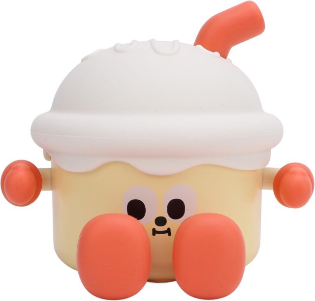 Lámpara de noche LED para niños recargable con brillo regulable en tres niveles por toque, pantalla de ABS y silicona, batería de 1200 mAh de hasta 3 horas y diseño kawaii decorativo para cuarto, foto 5 de 5