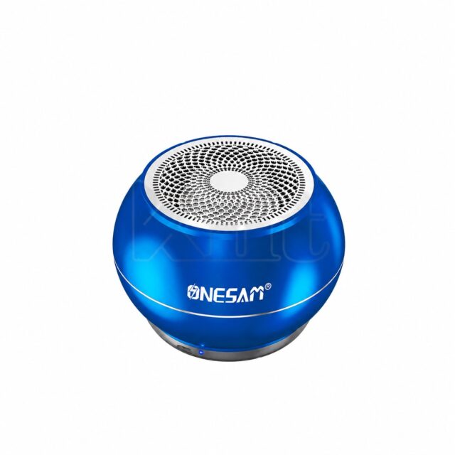 Parlante inalámbrico Bluetooth Onesam OS-D23 azul, fácil de llevar, para escuchar música desde tus dispositivos, complementar el sonido de tu computadora y llevarlo de la oficina a la casa, foto 2 de 3
