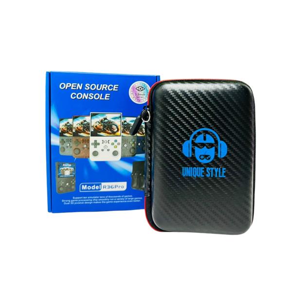 Consola de videojuegos portátil R36Pro con pantalla IPS de 3.5 pulgadas, sistema Linux, CPU RK3326 de 4 núcleos, 1GB de RAM, joysticks 3D duales, Wi-Fi y batería de hasta 6 horas para juegos retro, foto 7 de 9