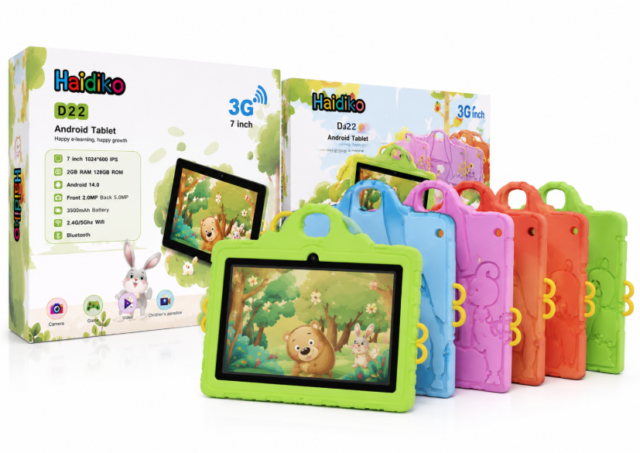 TABLET INFANTIL HAIDKO D22 4G 6GB RAM + 128GB ANDROID 14 ROSADO