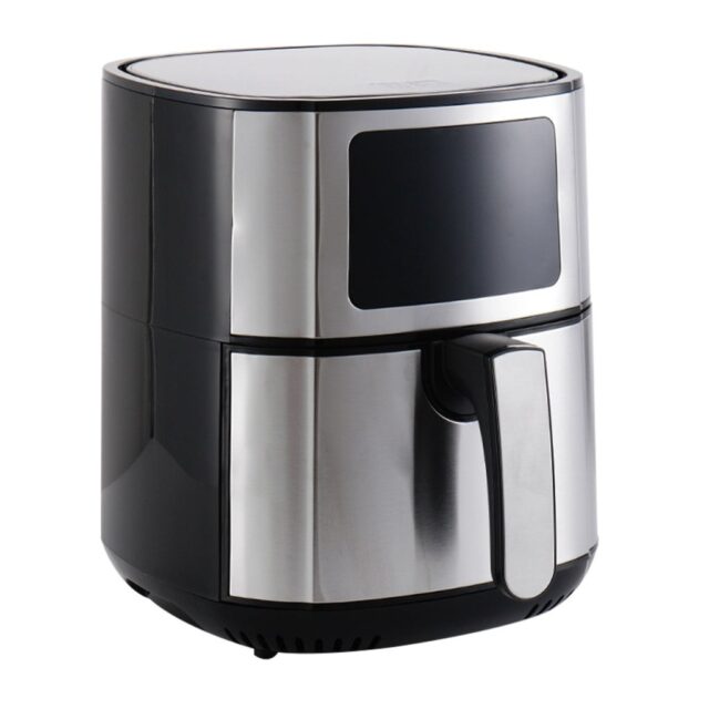 Olla freidora de aire Winning Star ST-2041 con panel digital táctil, carcasa de acero inoxidable y negro, manija frontal y pantalla de temperatura, para preparar frituras caseras con poco aceite, foto 4 de 5