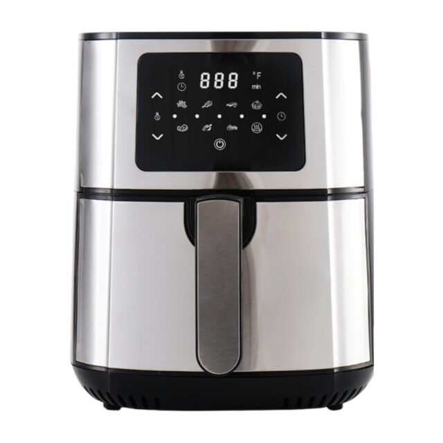 Olla freidora de aire Winning Star ST-2041 con panel digital táctil, carcasa de acero inoxidable y negro, manija frontal y pantalla de temperatura, para preparar frituras caseras con poco aceite, foto 3 de 5