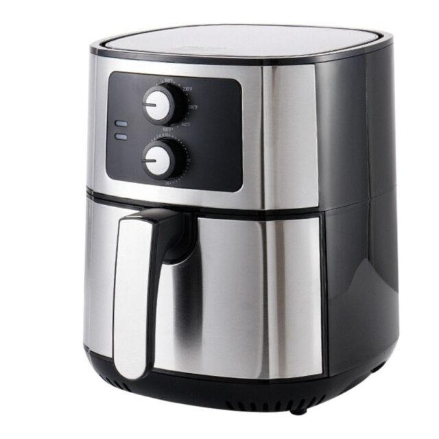 Freidora de aire ST-2042 de la marca Winning Star, carcasa de acero inoxidable, perillas de control y cesta con asa, para cocinar alimentos crujientes con poco aceite en casa, foto 3 de 3