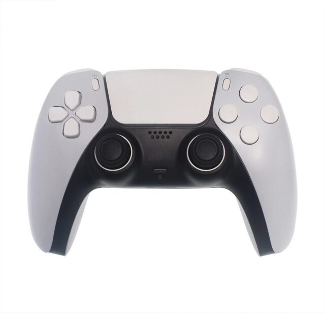 Control gamer inalámbrico blanco para PlayStation 5, compatibilidad total con la consola, construido en plástico, PVC y metal, modelo Joy Stick para jugar videojuegos de mano y divertirse en casa, foto 2 de 3